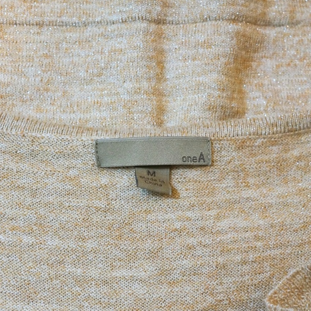 One A Gold Cardigan w/Front ruffle detal - Picture 2 of 6